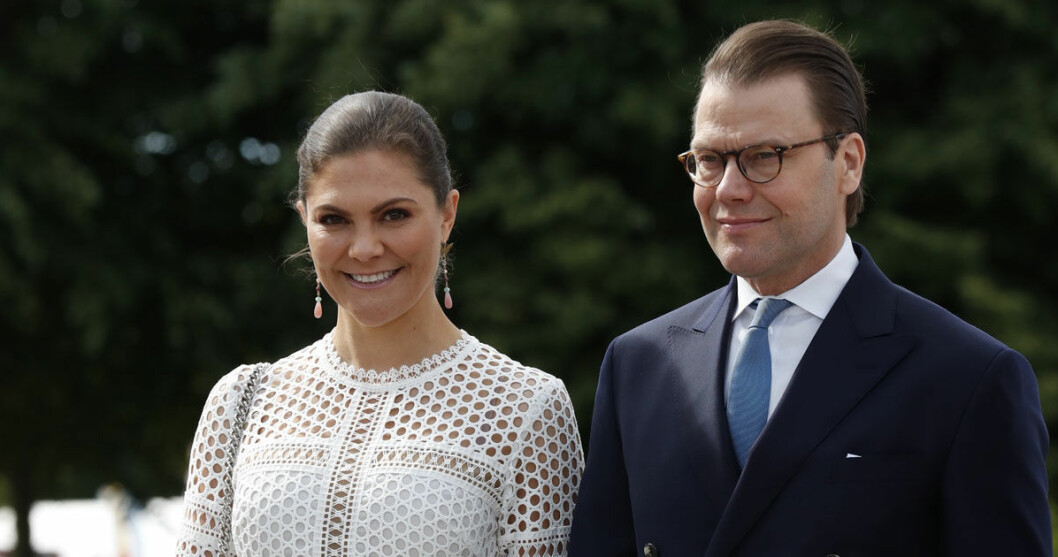 Kronprinsessan Victoria och prins Daniel under nationaldagsfirandet