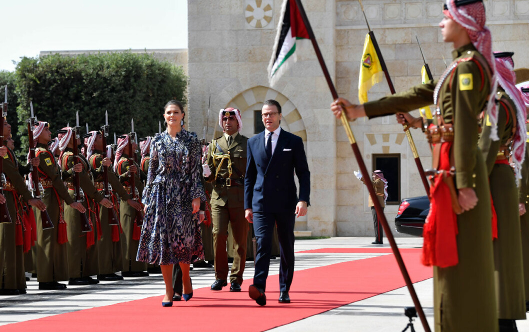 Victoria och Daniel träffade Jordanska kungaparet.