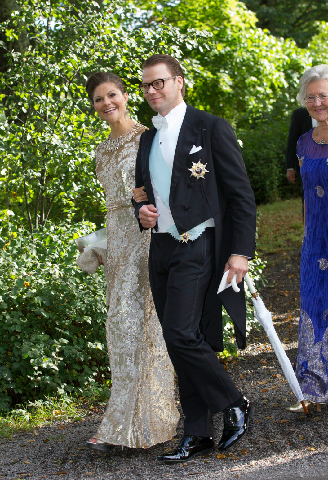 Victoria och Daniel var på glatt humör. Kronprinsessan Victoria och Daniel