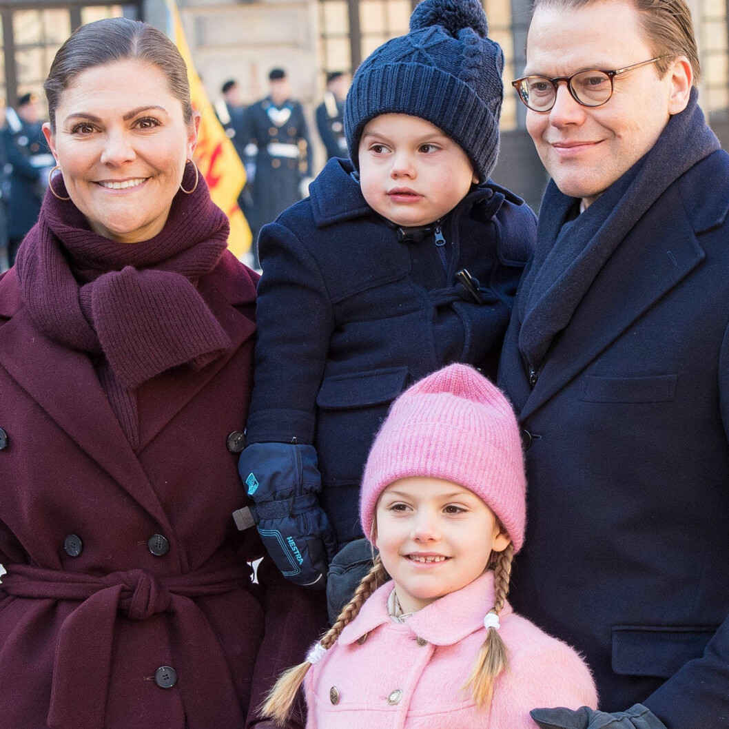 Hela Hagafamiljen hedrade Margareta. Victoria Daniel Estelle Oscar