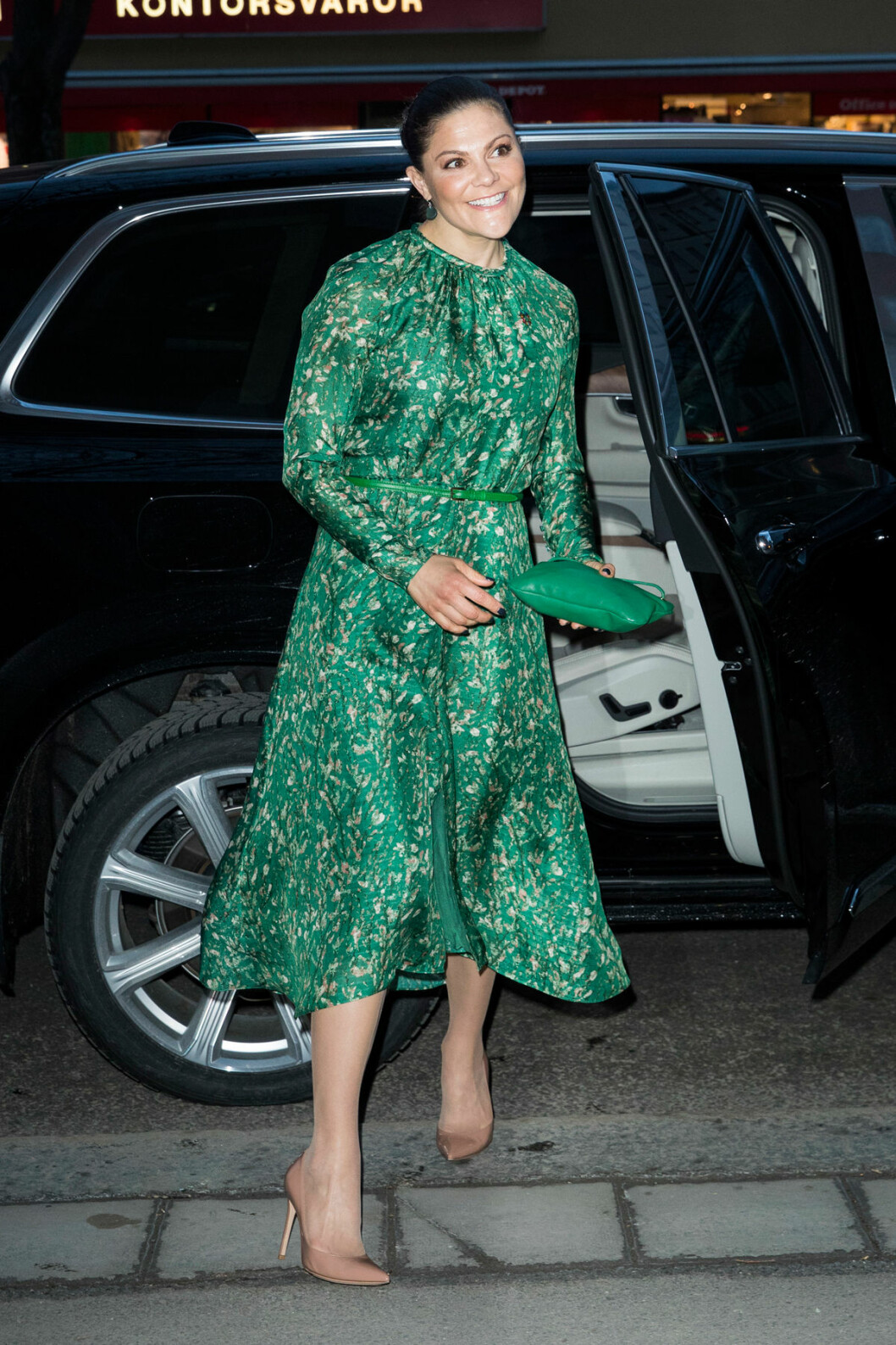 Kronprinsessan Victoria dök upp i en grön klänning. Kronprinsessan Victoria dök upp i en grön klänning.