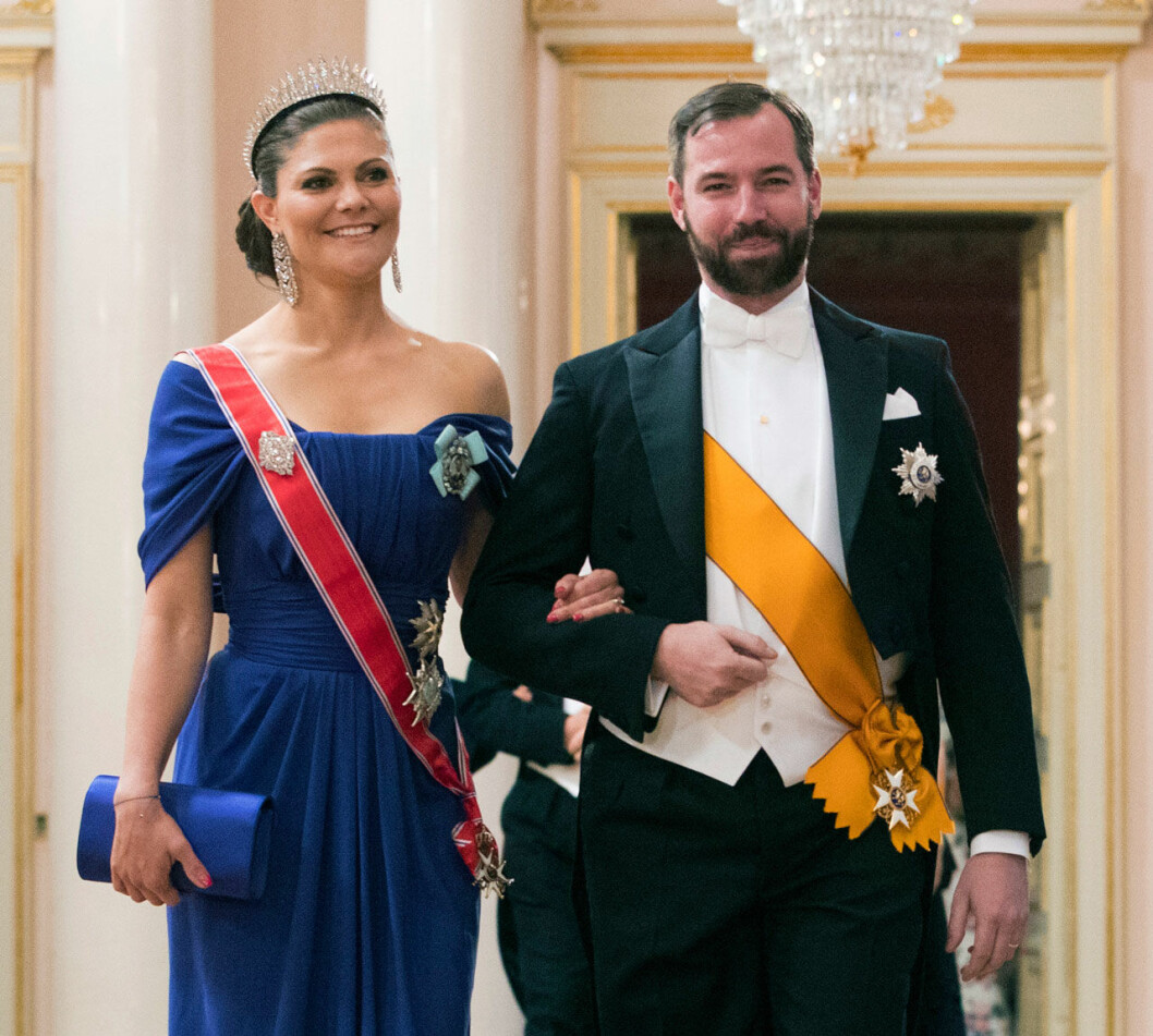 Victoria med Luxemburgs nya chefsscout! Kronprinsessan Victoria med arvstorhertig Guillaume av Luxemburg.
