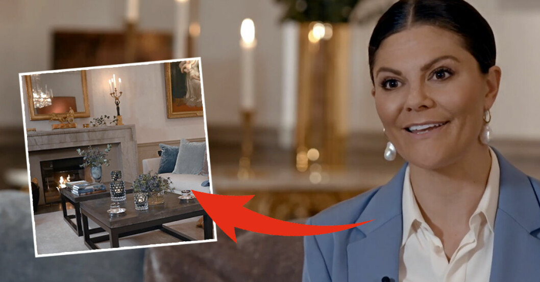 Vardagsrummet på Haga slott. Kronprinsessan Victoria