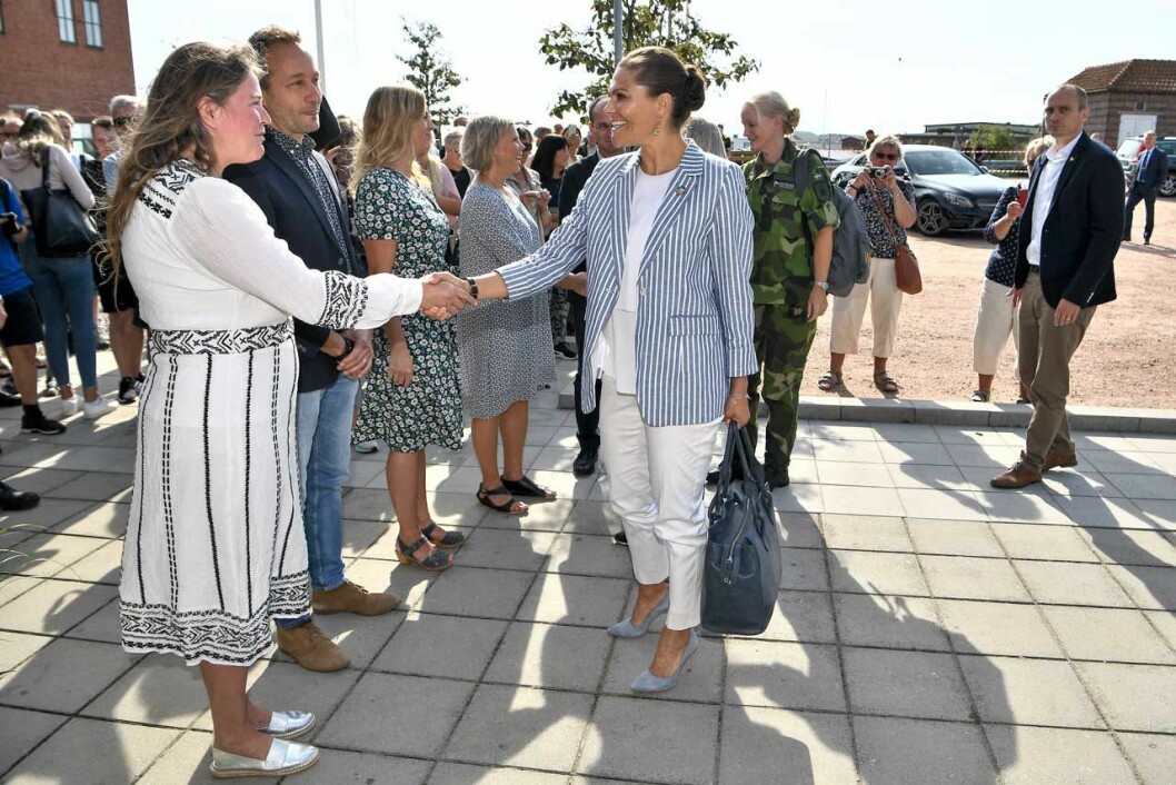 Kronprinsessan Victoria på plats i Simrishamn. Victoria i Simrishamn