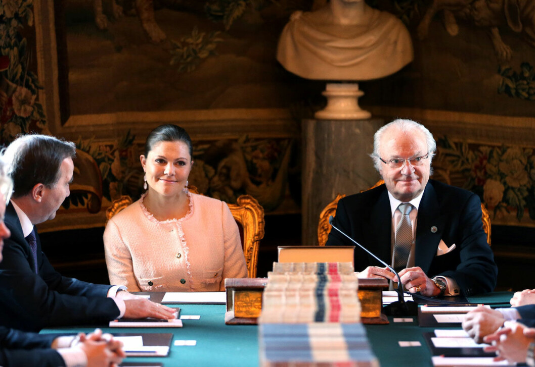 Victoria och kungen, alltid sida vid sida vid konseljerna på slottet.