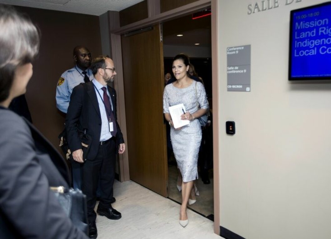 Crown Princess Victoria at the UN in New York, Usa