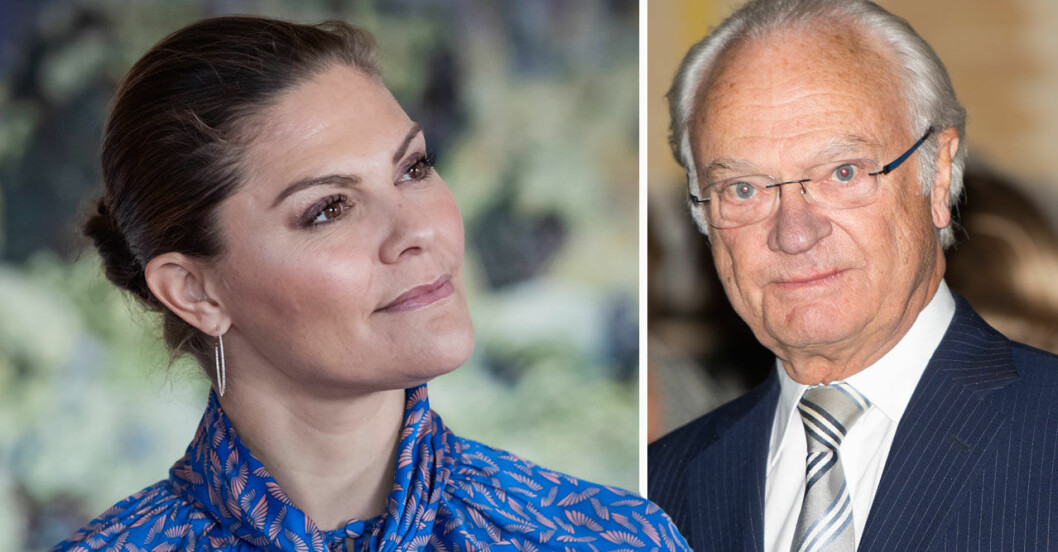 Kronprinsessan Victoria fick sin arvsrätt via en lagändring. Kronprinsessan Victoria och kungen