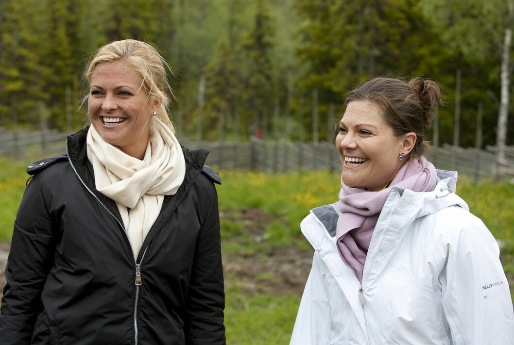 Kronprinsessan Victoria och prinsessan Madeleine