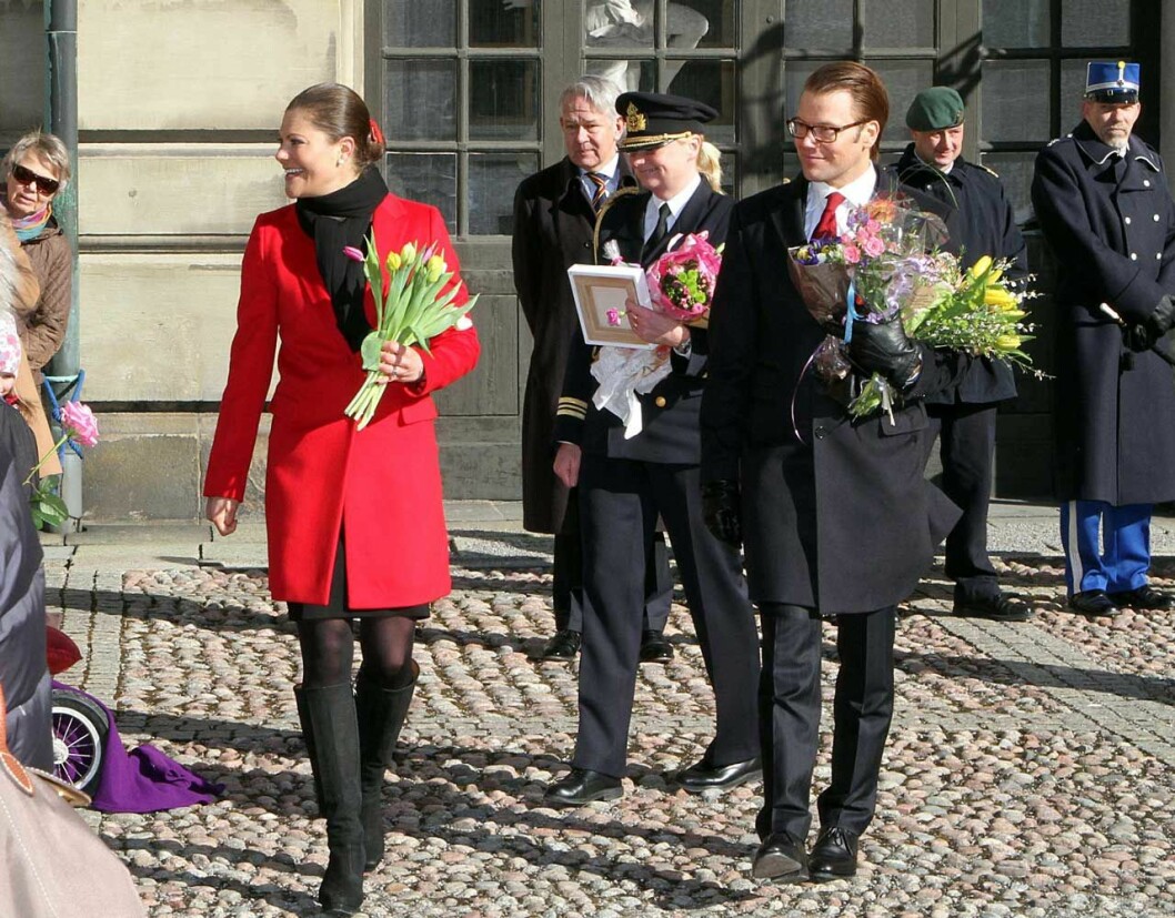 Allra härligast är det när vårsolen tittar fram, som 2011. Kronprinsessan Victorias namnsdagsfirande den 12 mars 2011.