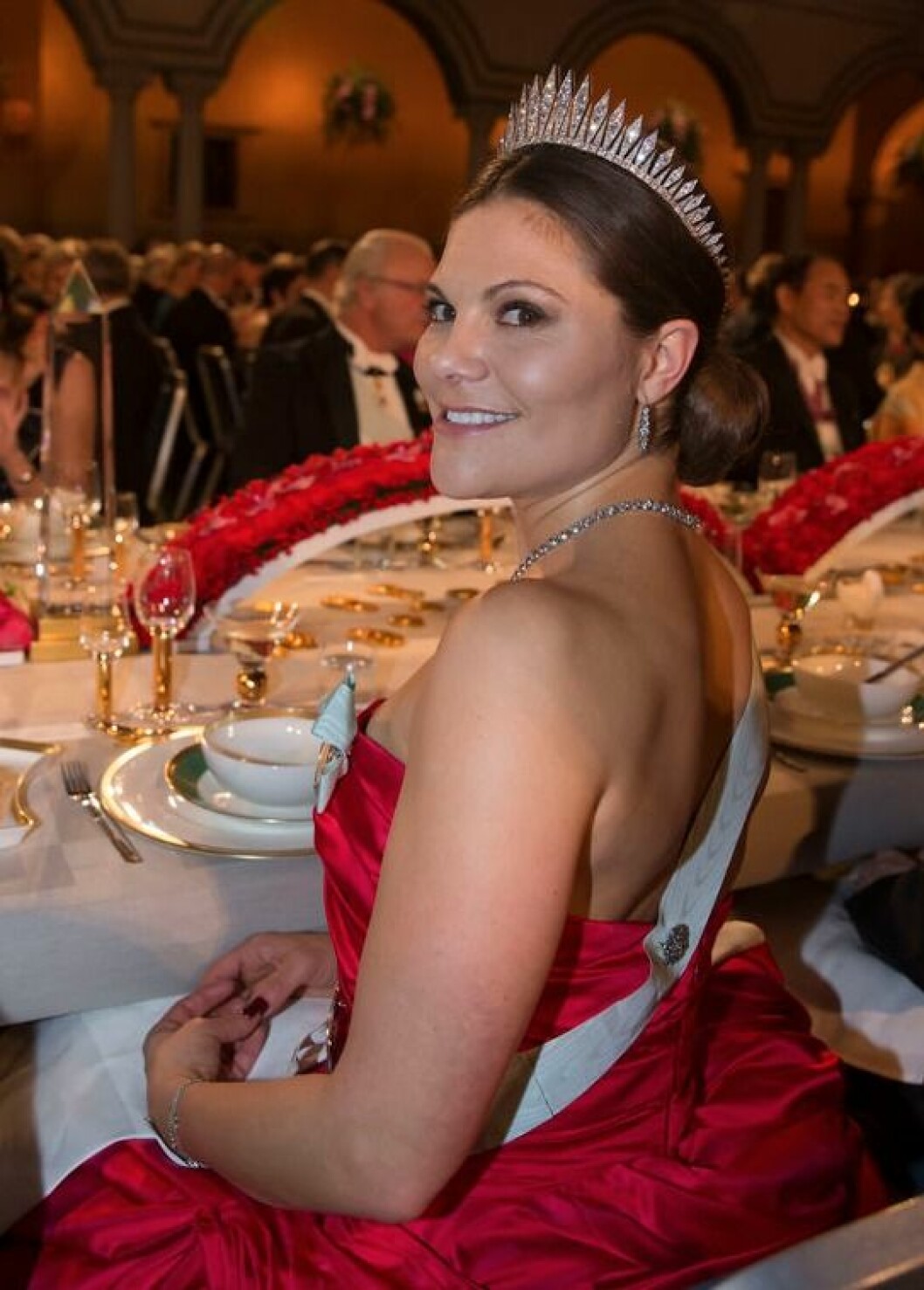 Kronprinsessan till bords på Nobel 2014. Victoria Nobel