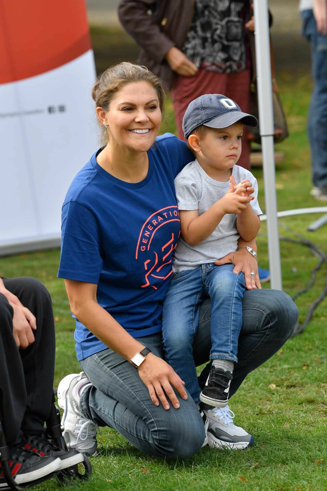Kronprinsessan Victoria och prins Oscar på Gen Pep-dagen i Hagaparken. Victoria Oscar