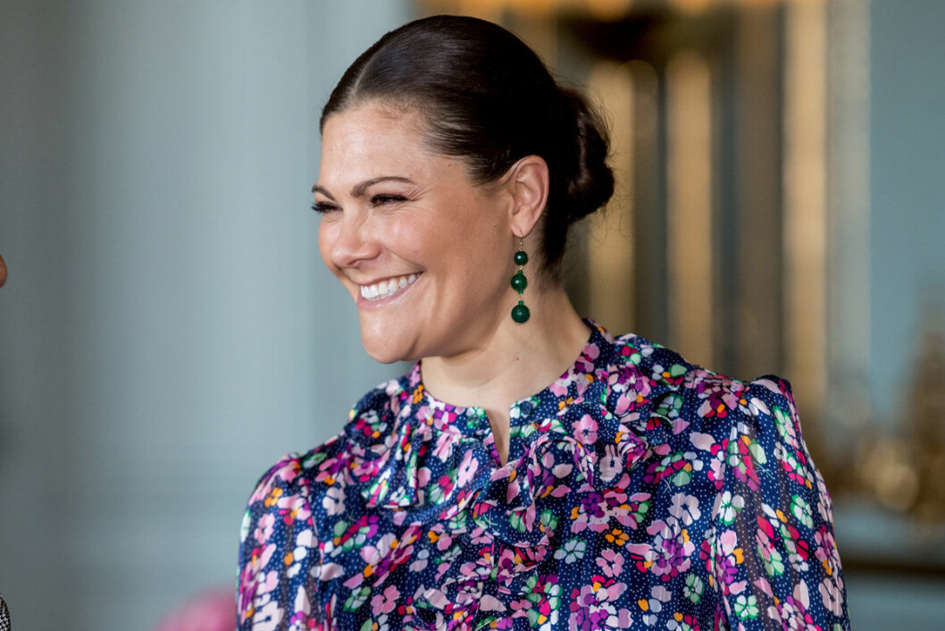 Kronprinsessan Victorias gröna örhängen.