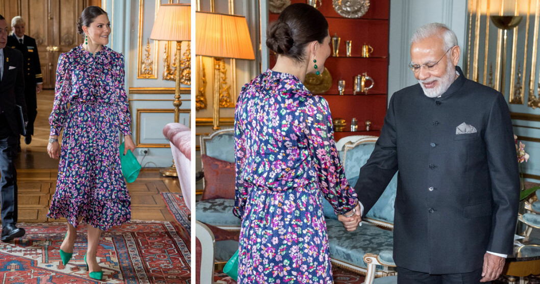 Kronprinsessan Victoria med Indiens premiärminister Narendra Modi. Kronprinsessan Victoria med Indiens premiärminister Narendra Modi.