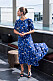 kronprinsessan victoria i blå klänning från Rodebjer