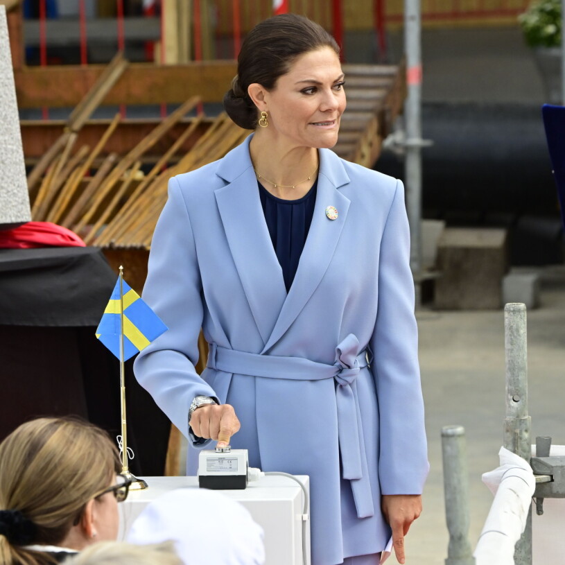 Kronprinsessan Victoria under namngivningen av den nya Slussen, Victoriaslussen