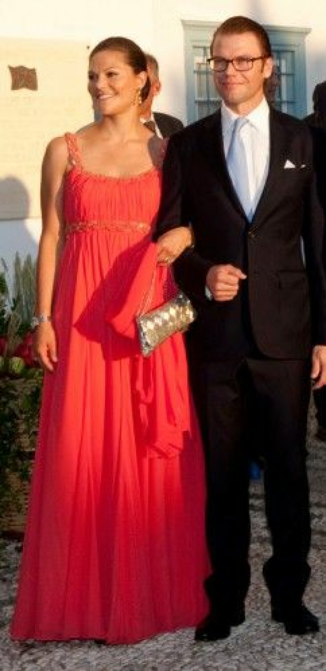 Till skillnad från bröllopet i Danmark hade nu kronprinsessan Daniel vid sin sida.