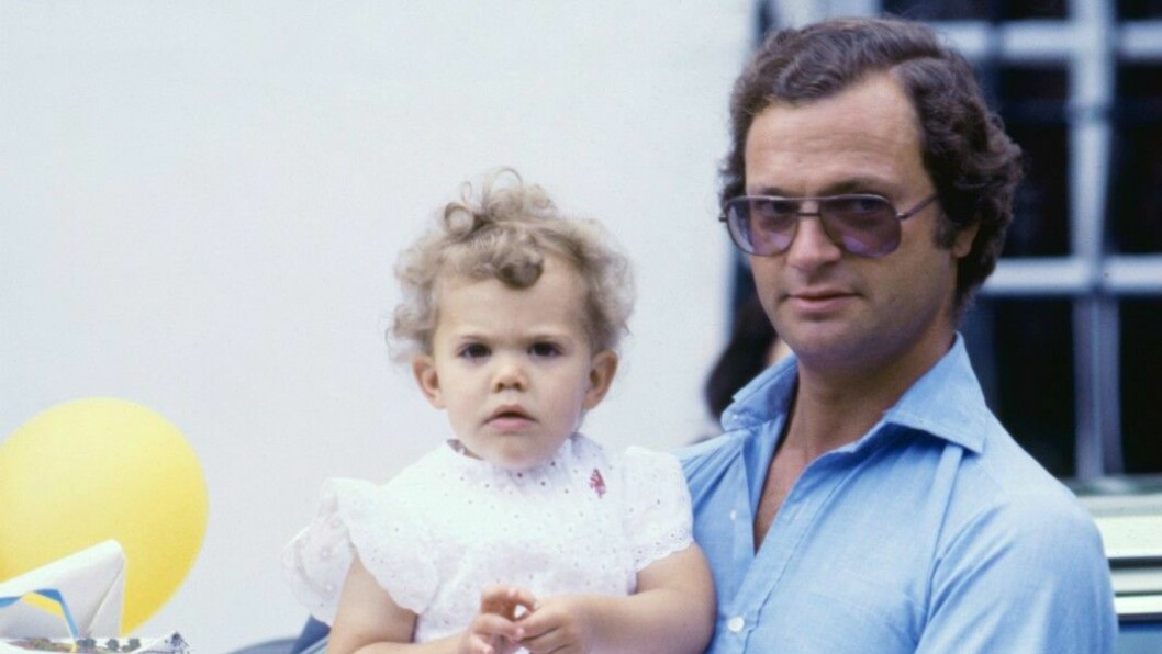 Kronprinsessan Victoria på födelsedagen för 40 år sedan, 1979. Victoriadagen 1979