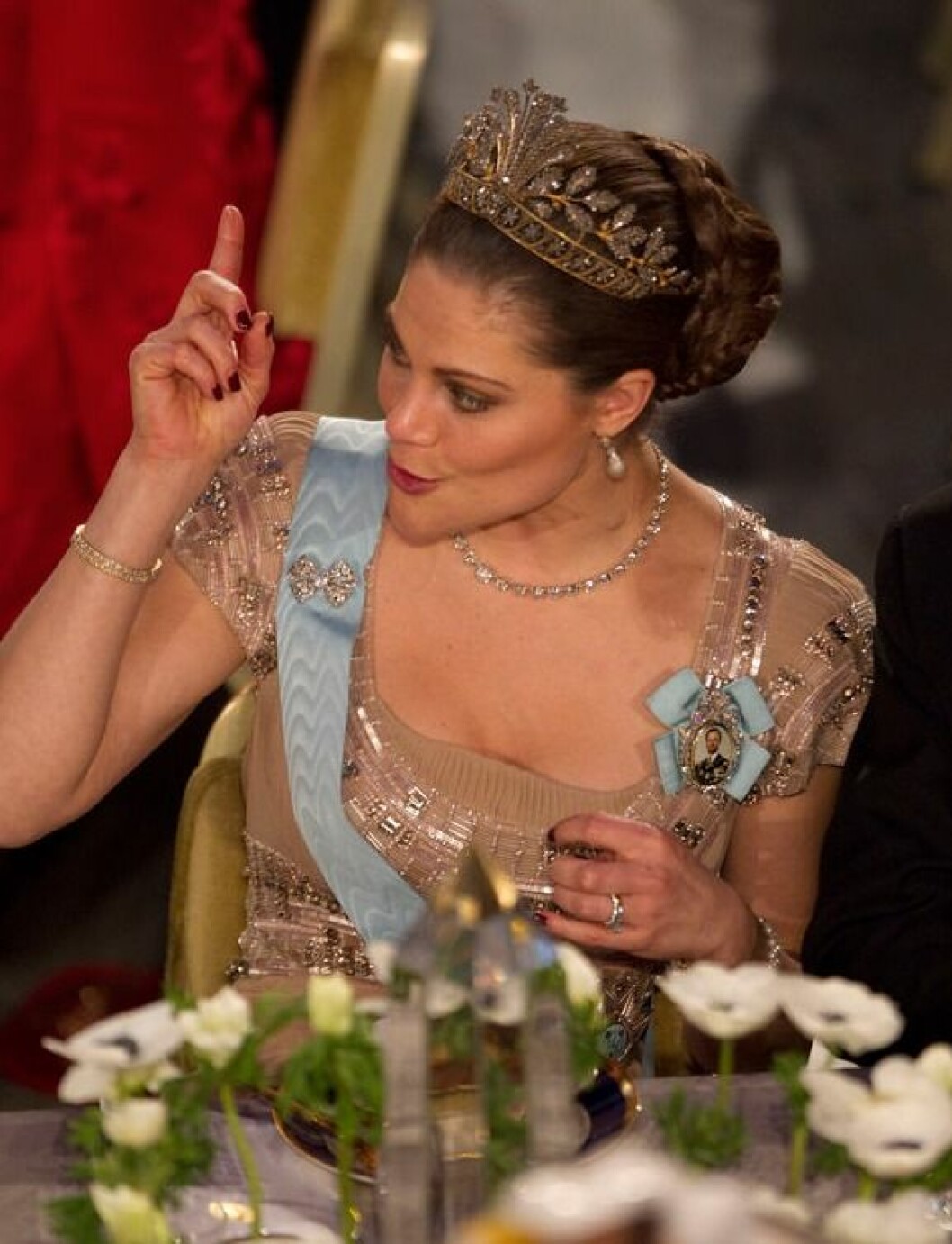 Kronprinsessan Victoria på Nobelmiddagen 2010. VictoriaNobel3