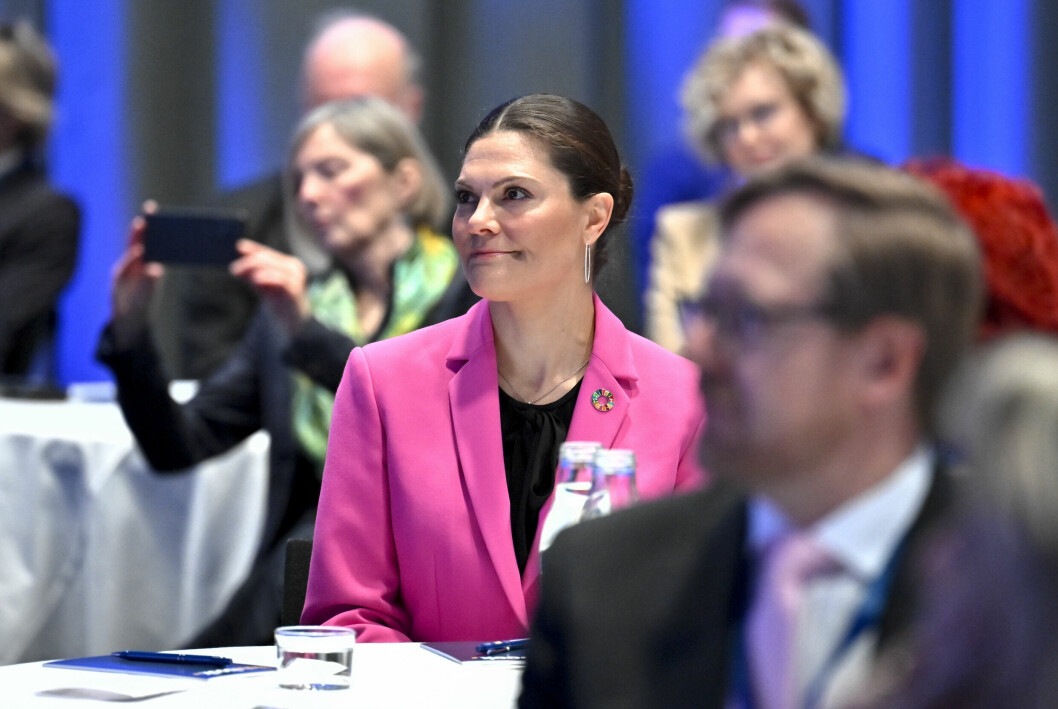 Victoria tog in allt som sades. Kronprinsessan Victoria på högnivåmöte om antibiotikaresistens, här sitter hon i publiken och lyssnar