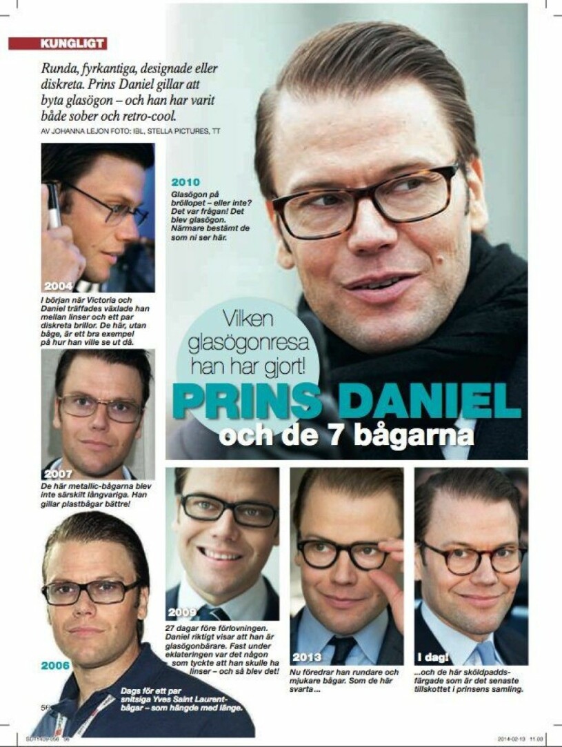 Vilken glasögonresa prins Daniel har gjort!