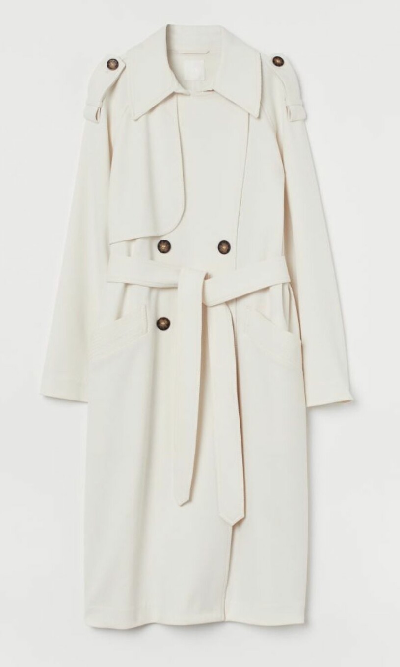 Vit trenchcoat H&M