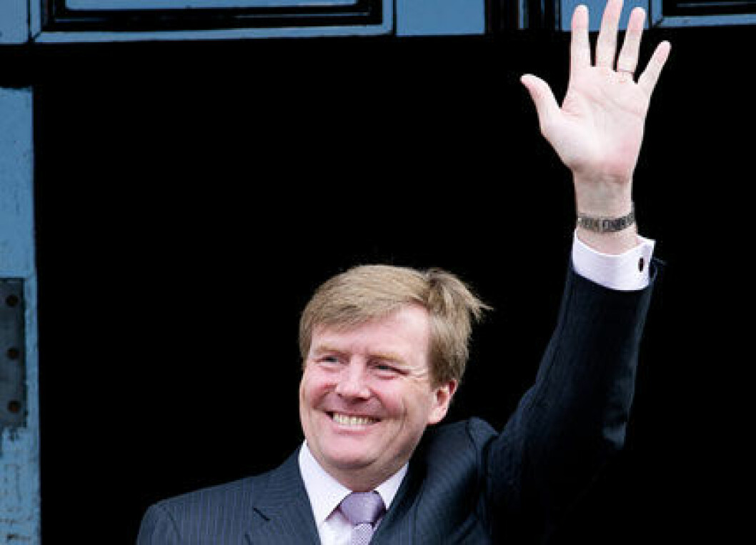 Folket jublade när blivande kung Willem Alexander anlände