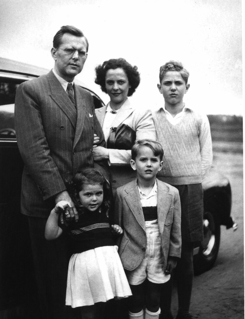 Walter och Alice Sommerlath med barnen Walther samt Silvia och Jörg.