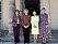 Drottning Silvia, drottning Sofia av Spanien, prinsessan Takamodo av Japan och kronprinsessan Victoria på trappan till Haga slott.