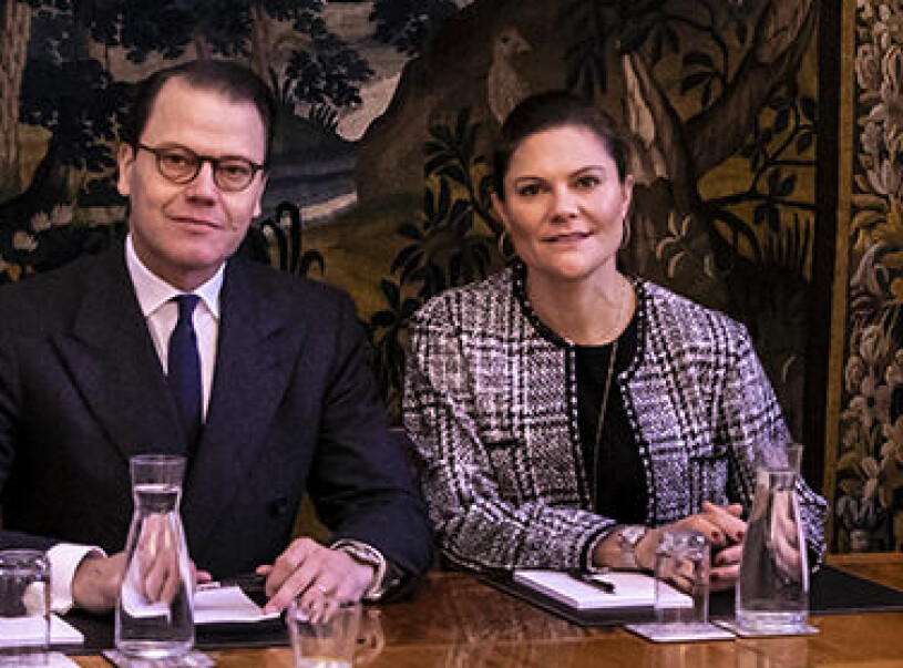Kronprinsessan Victoria och prins Daniel på Kungliga slottet i går. Kronprinsessan Victoria och prins Daniel i möte med Vattenfall AB på Kungliga slottet