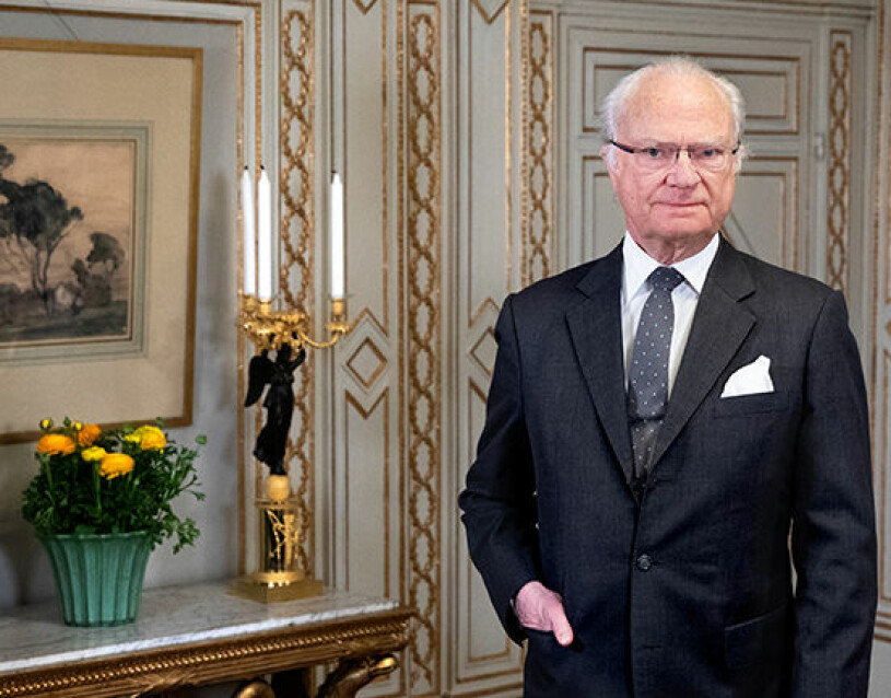Hovets nya bild på kungen, snart 75. Kungen 75 år