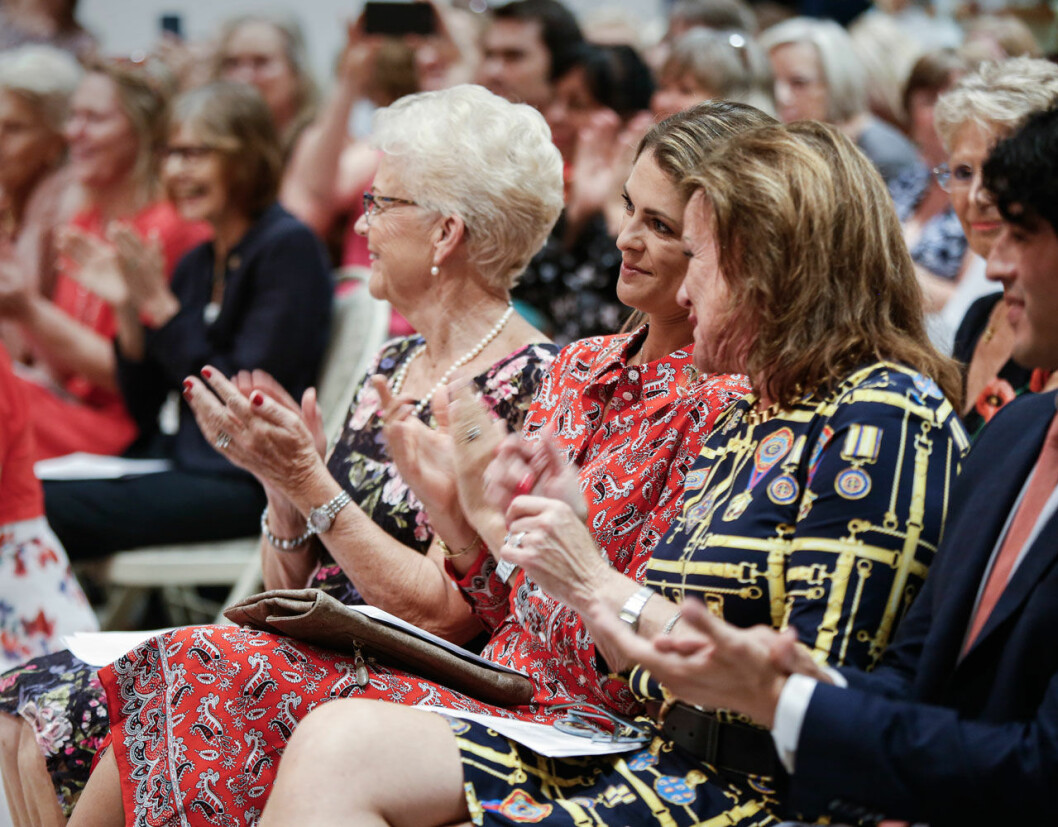 Madeleine och Åsa-Lena Lööf (t.h) under Svenska kyrkan i Floridas 10-års jubileum. Madeleine Florida