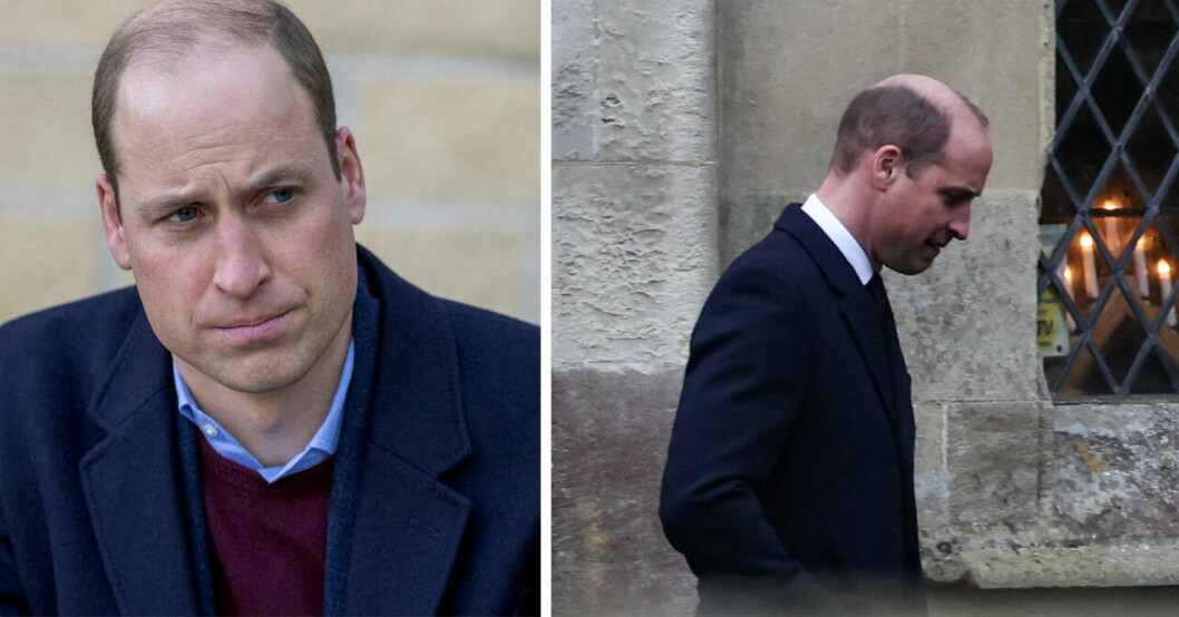 Prins William i sorg – bilderna från begravningen