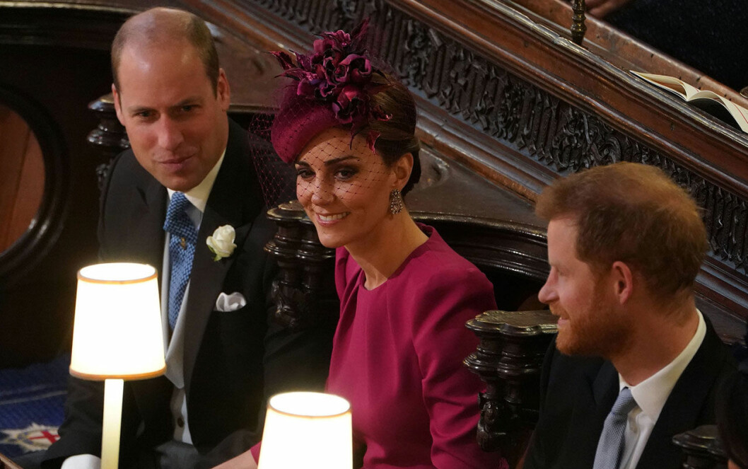 William och Kate på Eugenies bröllop.