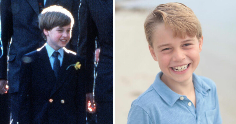 Pappa upp i dagen! Prins George är en kopia av prins William. Prins William och prins George