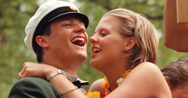 Prins Carl Philip och Wiveka Thott på Lundsberg 1999.