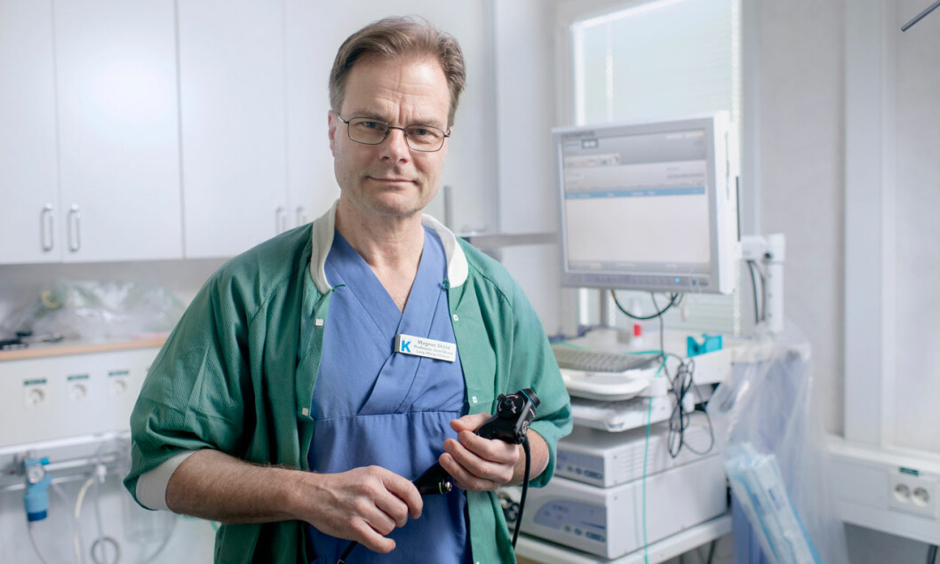Professor Magnus Sköld. Magnus Sköld, professor i lungmedicin vid Karolinska institutet och överläkare vid Karolinska universitetssjukhuset