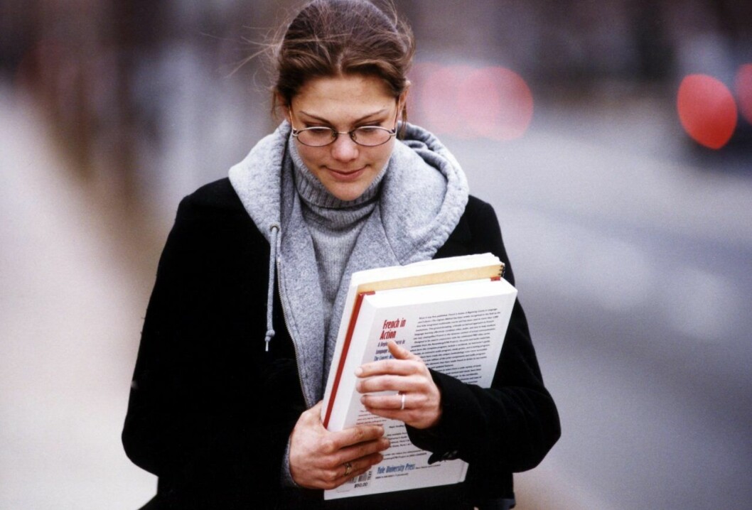 Kronprinsessan 1998, mellan lektionerna på Yale. Victoria