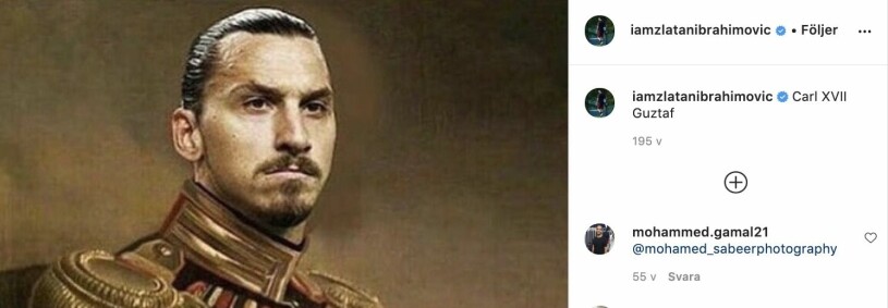 Zlatan gör en zlatansk omskrivning av kungens namn.